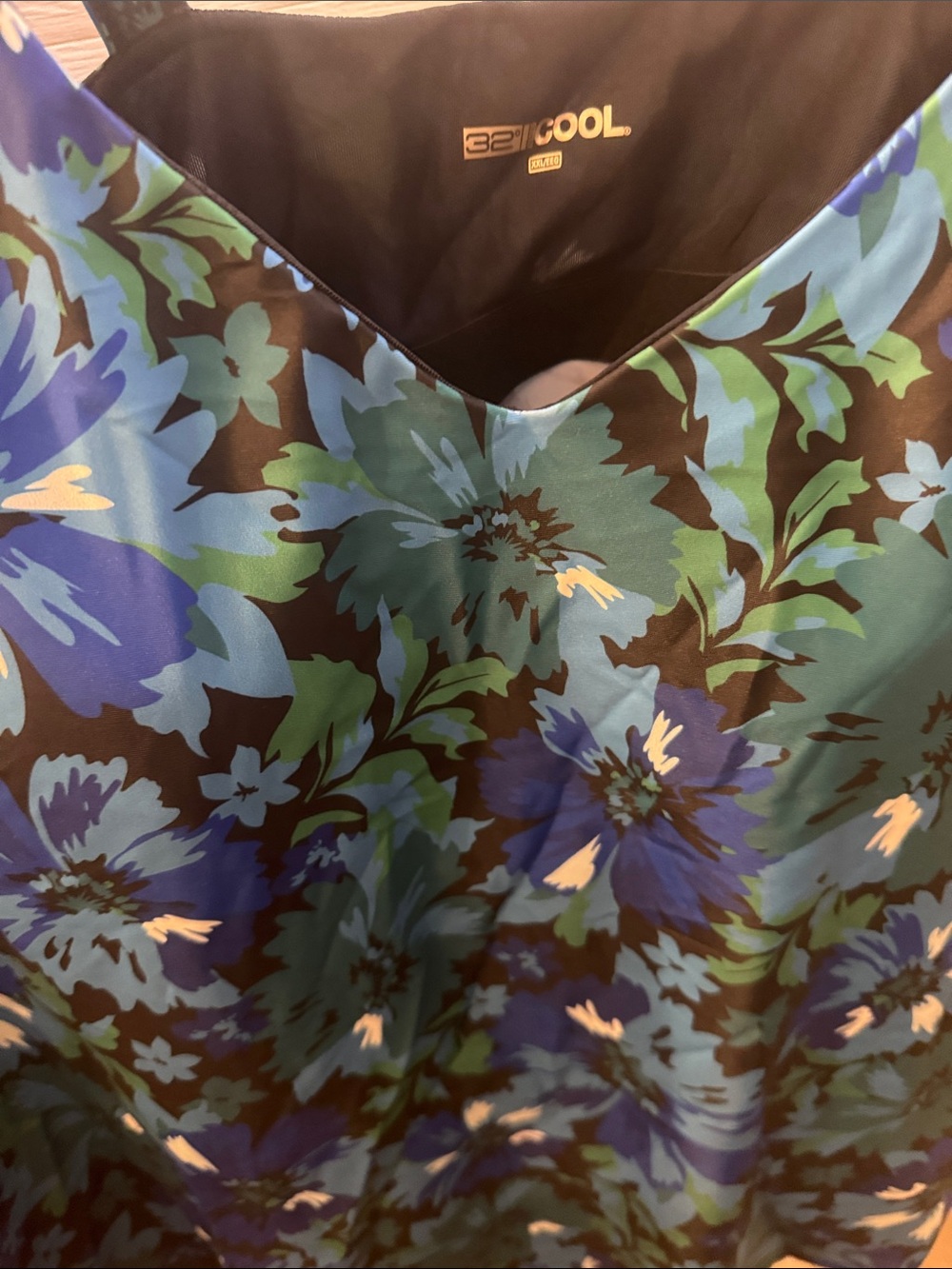 32 degrees Blue & Teal Floral swim tank - Picture 3 of 6